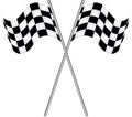 Checkered Flags racing flags. Vector illustration design. Royalty Free Stock Photo