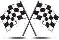 Checkered flags - reached the goal Royalty Free Stock Photo