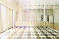 Checkered floor panoramic office toned Royalty Free Stock Photo