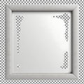 Checkered Frame with White Interior Royalty Free Stock Photo