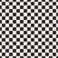 Vector checkered geometric seamless pattern with small jagged squares. Royalty Free Stock Photo