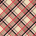 Checkered gingham fabric seamless pattern in black, white and blue, vector. EPS10 Royalty Free Stock Photo