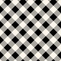 Checkered gingham fabric seamless pattern in blue grey and white, vector Royalty Free Stock Photo
