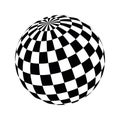 Checkered globe in black and white Royalty Free Stock Photo