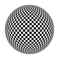 Checkered globe in black and white Royalty Free Stock Photo