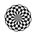 Checkered globe in black and white Royalty Free Stock Photo