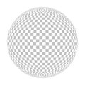 Checkered globe in light grey and white Royalty Free Stock Photo