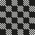 Checkered grid Vector. Chess board pattern. Perspective floor texture. Professional black background Royalty Free Stock Photo