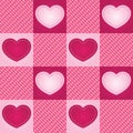 Checkered Heart Seamless Tile