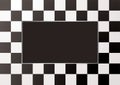 Checkered mono picture frame Royalty Free Stock Photo