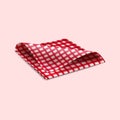 Checkered napkin for table setting. Vector illustration. Sketch Royalty Free Stock Photo