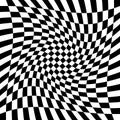 Checkered pattern background, checkerboard distorted squares Royalty Free Stock Photo