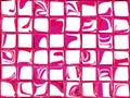 Checkered pattern of bright pink squares. Geometrical ornament. Decorative checkered background. Royalty Free Stock Photo