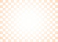 Checkered pattern orange cream color