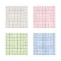 Checkered pattern set, brown, pink, green and blue pattern