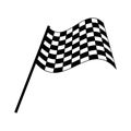 Checkered race flag isolated on white background Royalty Free Stock Photo