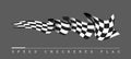 Checkered race flag vector illustration on dark grey background Royalty Free Stock Photo