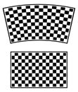 Checkered racing flag elements isolated on white. Royalty Free Stock Photo