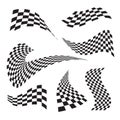 Checkered Racing flag vector illustration isolated on white background Royalty Free Stock Photo