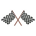 Checkered racing flags illustration cartoon Royalty Free Stock Photo