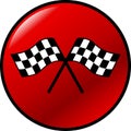 Checkered racing flags vector button Royalty Free Stock Photo