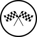 checkered racing flags vector symbol Royalty Free Stock Photo