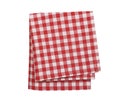 Checkered red kitchen towel.Picnic cloth,dishtowel.Folded napkin.Tablecloth Royalty Free Stock Photo