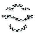 Checkered ribbons Royalty Free Stock Photo