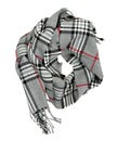 Checkered scarf isolated on a white background