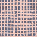 Checkered seamles pattern. Vector pattern in hand drawn style Royalty Free Stock Photo