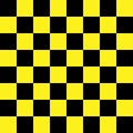 Checkered seamless pattern. Abstract wallpaper, black and yellow flooring illusion pattern texture background. 3d squares Royalty Free Stock Photo
