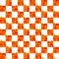 Checkered seamless fire pattern