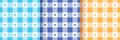 Check seamless pattern. Set tablecloth prints. Vector illustration Royalty Free Stock Photo