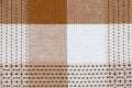 Checkered stitched fabric texture linen background