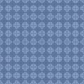 Checkered symmetrical seamless blue pattern with decor inside