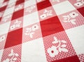 Checkered table cloth Royalty Free Stock Photo