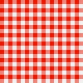 Checkered tablecloth