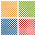 Checkered tablecloth seamless pattern, diagonal