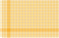 Checkered tablecloths pattern yellow Royalty Free Stock Photo