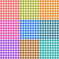 Checkered tablecloths seamless pattern set different color Royalty Free Stock Photo