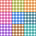 Checkered tablecloths seamless pattern set different color Royalty Free Stock Photo