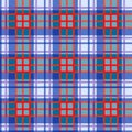 Checkered tartan fabric seamless pattern Royalty Free Stock Photo