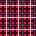 Checkered tartan fabric seamless pattern Royalty Free Stock Photo