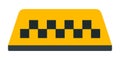 Checkered taxi beacon sign vector icon flat isolated