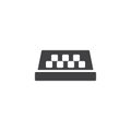 Checkered taxi sign vector icon