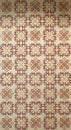 Checkered traditional Bulgarian ceramic mosaic tile background pattern