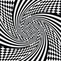 Checkered waves board. Abstract 3d black and white Pattern or background with wavy distortion effect Royalty Free Stock Photo