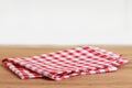 Checkered kitchen towel isolated on white background Royalty Free Stock Photo