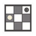 Checkers game icon illustration cartoon