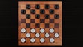 Checkers Game Wooden Board Royalty Free Stock Photo